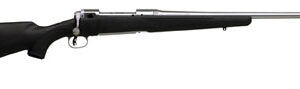 Black bolt-action rifle with long barrel