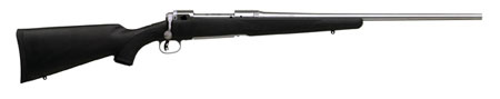 Black bolt-action rifle with long barrel