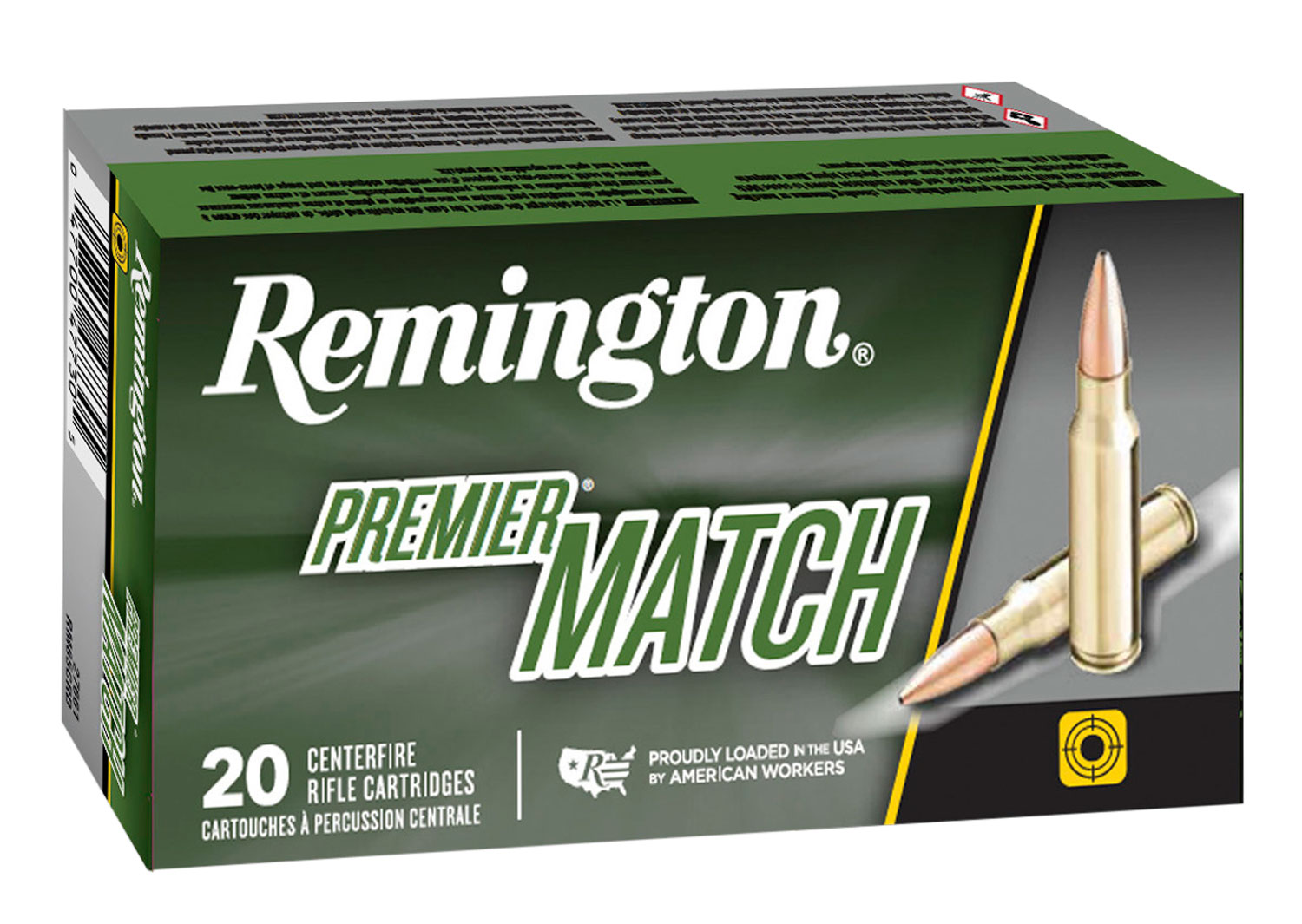 Remington Premier Match rifle ammunition box
