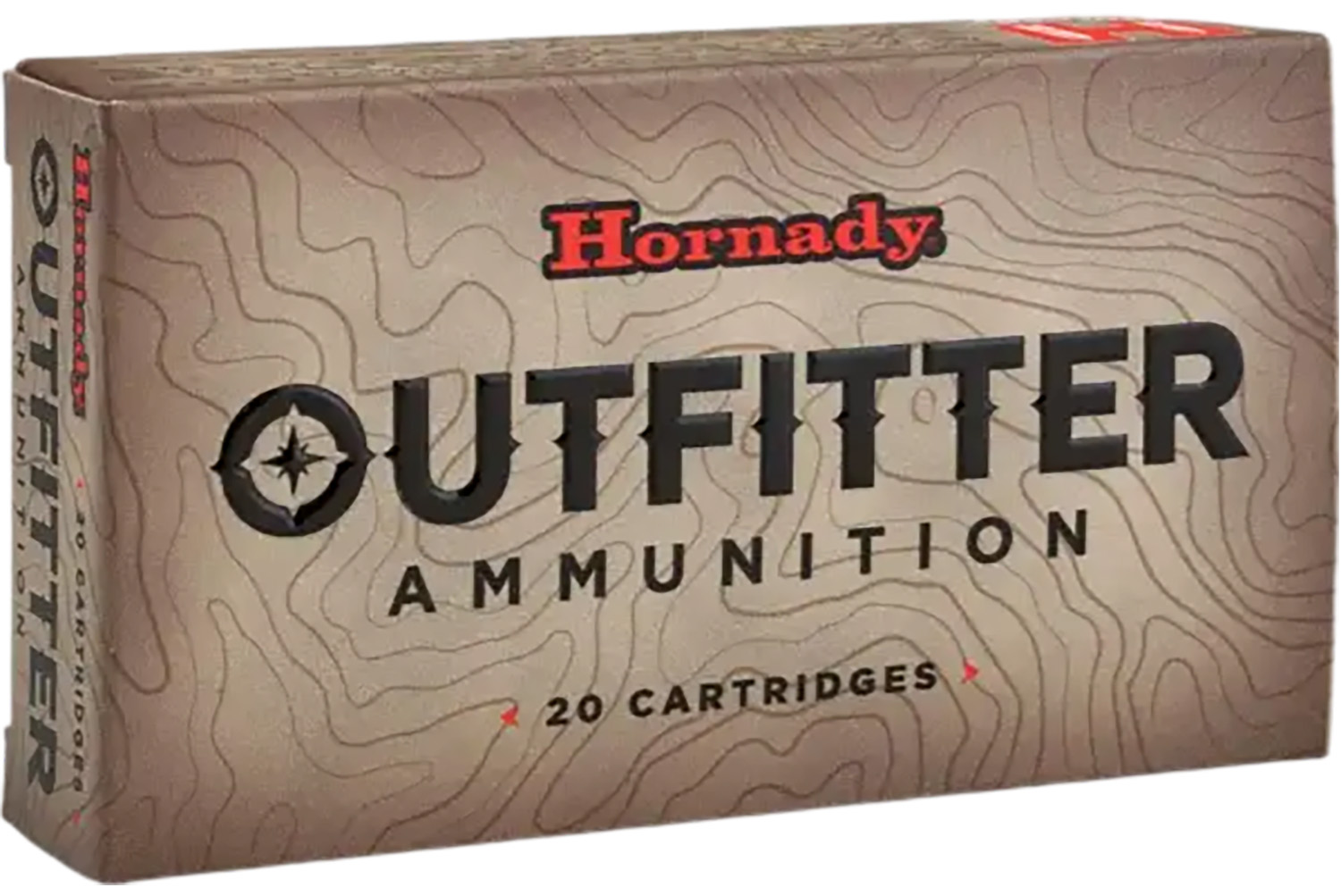 Hornady Outfitter ammunition box with 20 cartridges