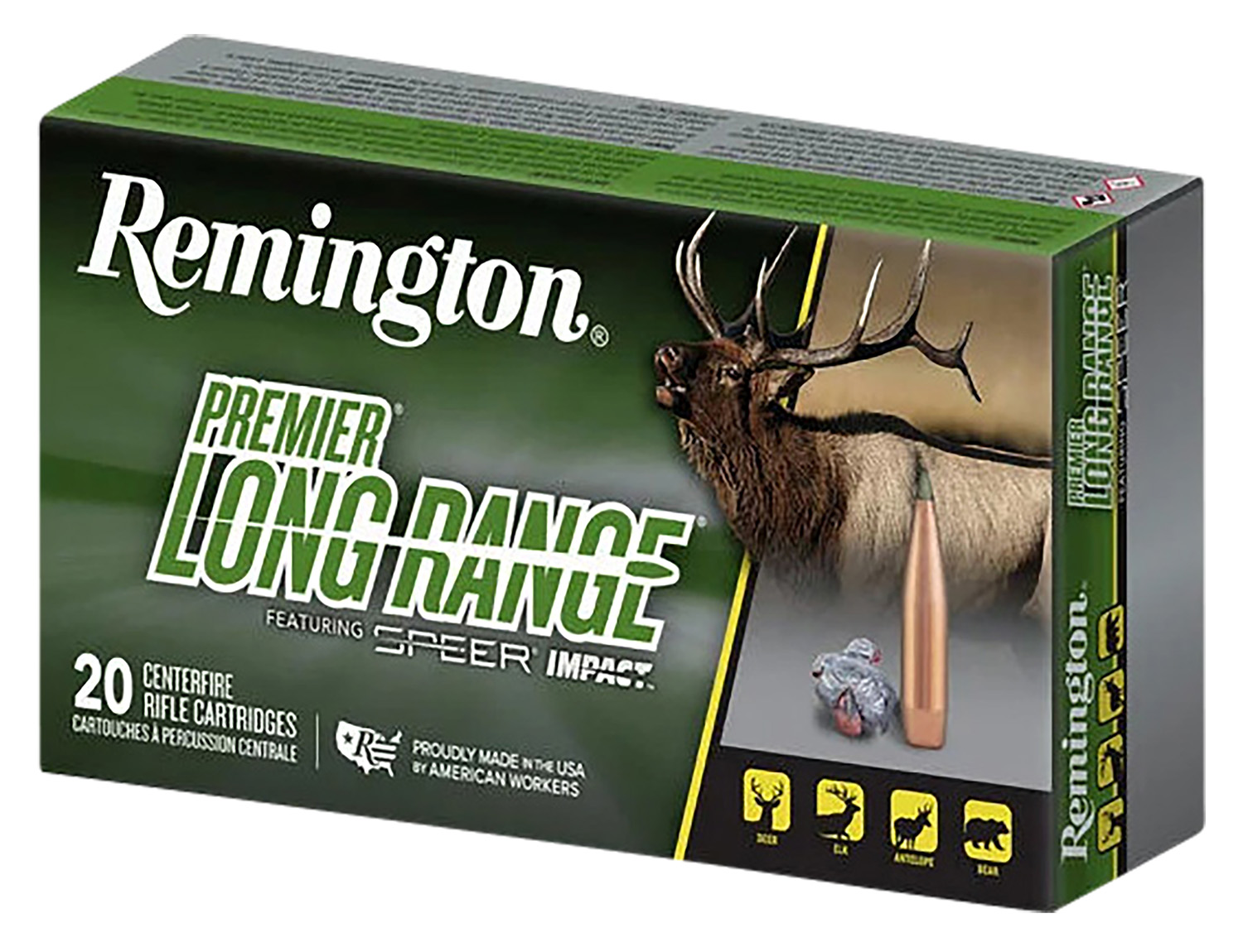 Remington Premier Long Range rifle ammunition box