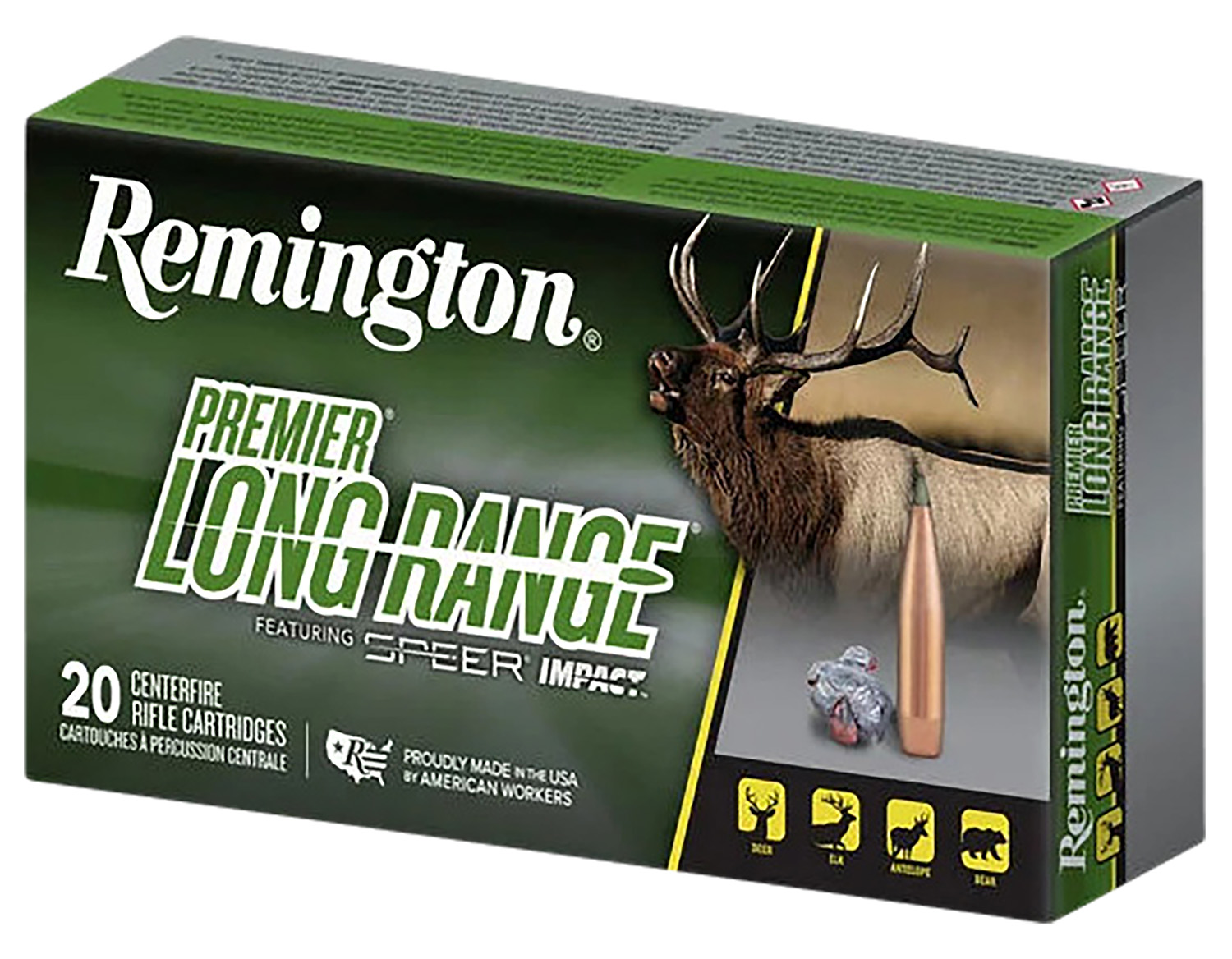 Remington Premier Long Range rifle ammunition box