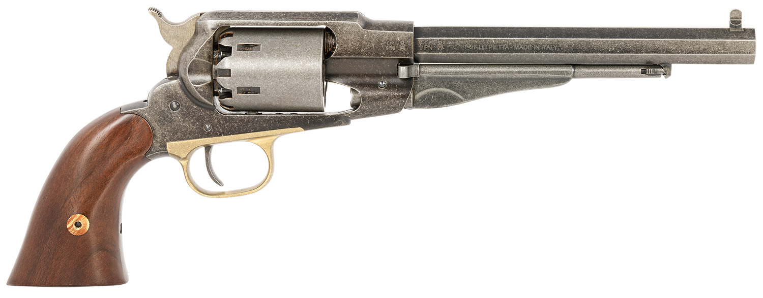 Antique-style revolver with wooden grip