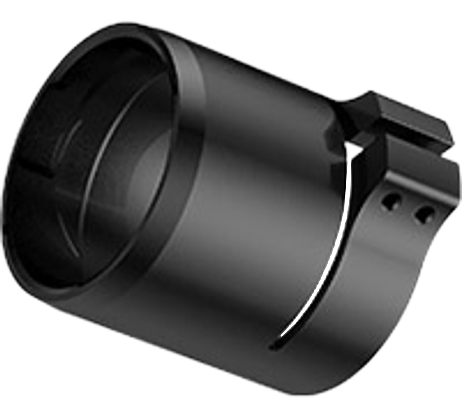 Black cylindrical wall-mounted spotlight fixture