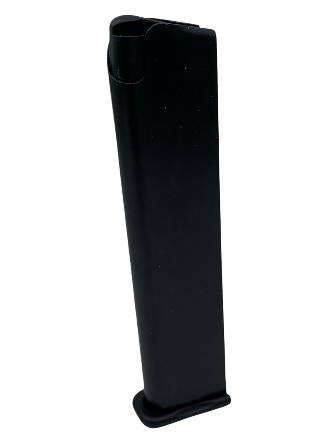 Black disposable cigarette lighter on white background