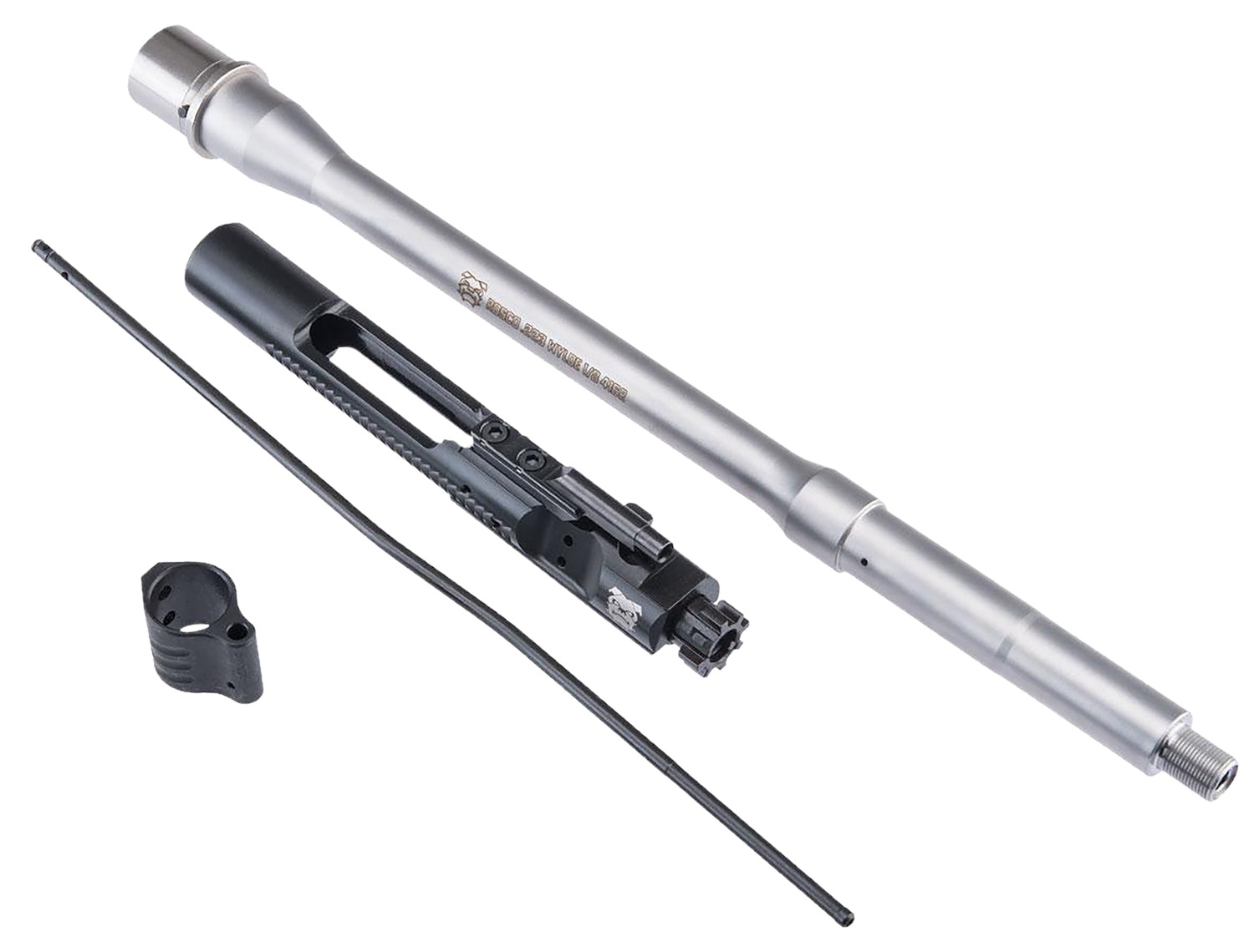 Rifle barrel and bolt carrier components