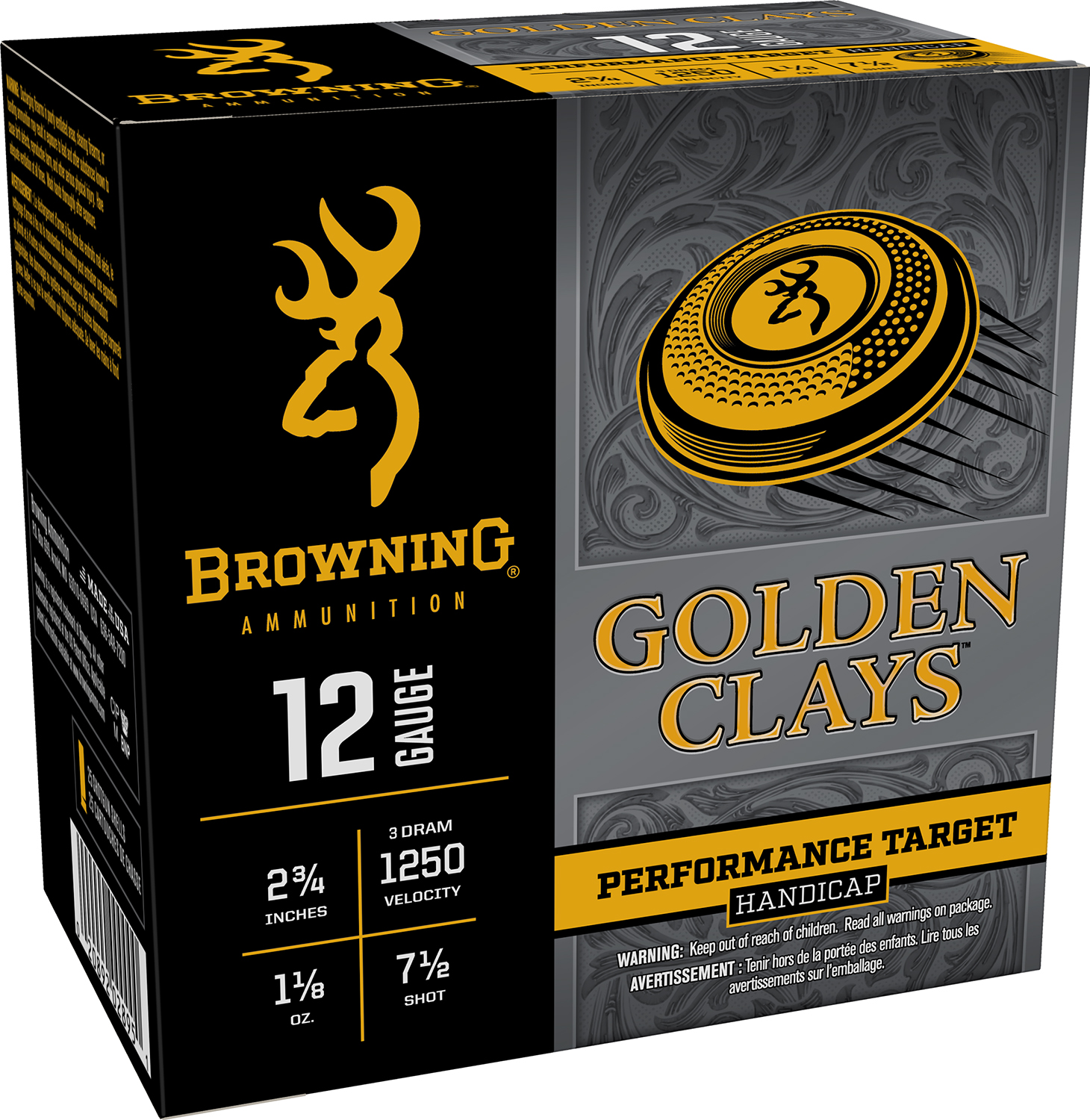 Browning Golden Clays 12 gauge ammunition box