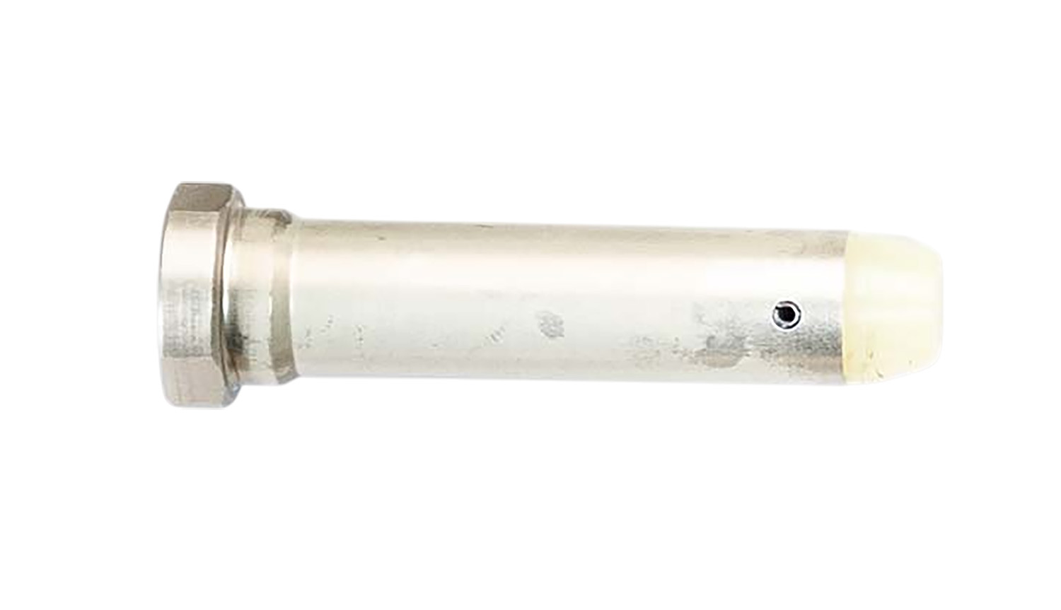 Metal hex-head bolt with side hole
