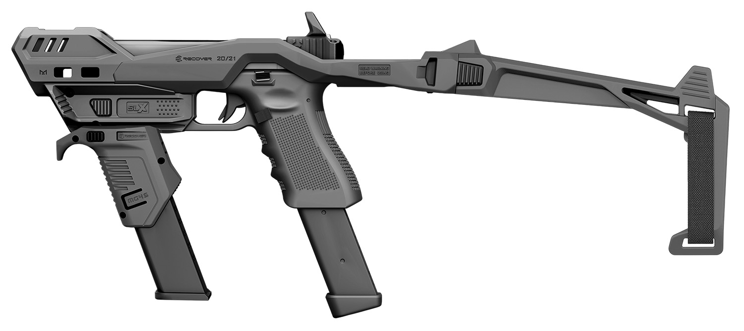 Handgun with tactical conversion kit and stabilizing brace