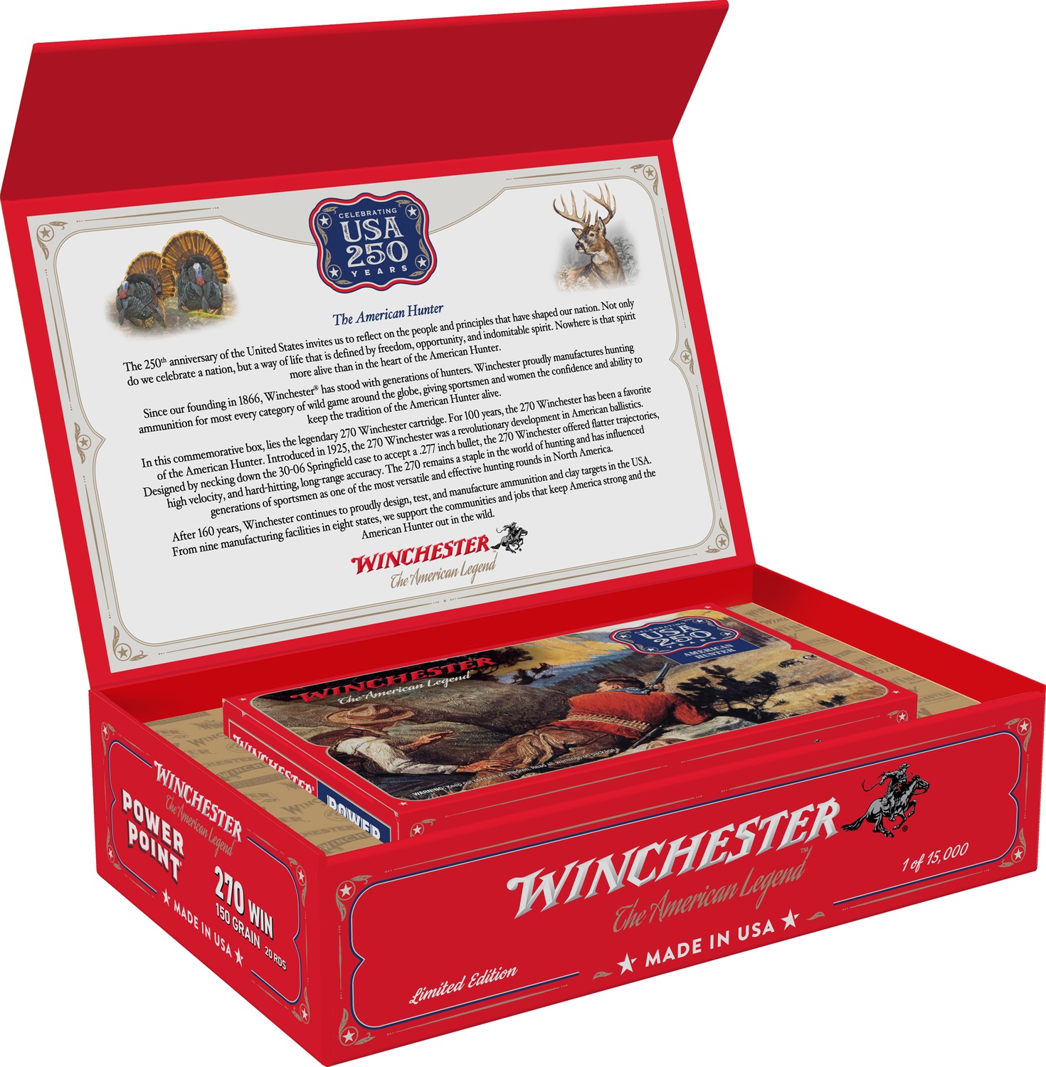 Winchester USA 250 commemorative ammunition gift box