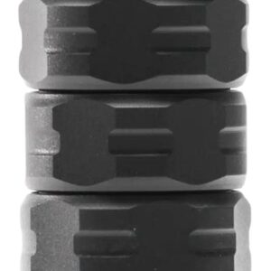 Stacked black metal hex driver bits and cartridge
