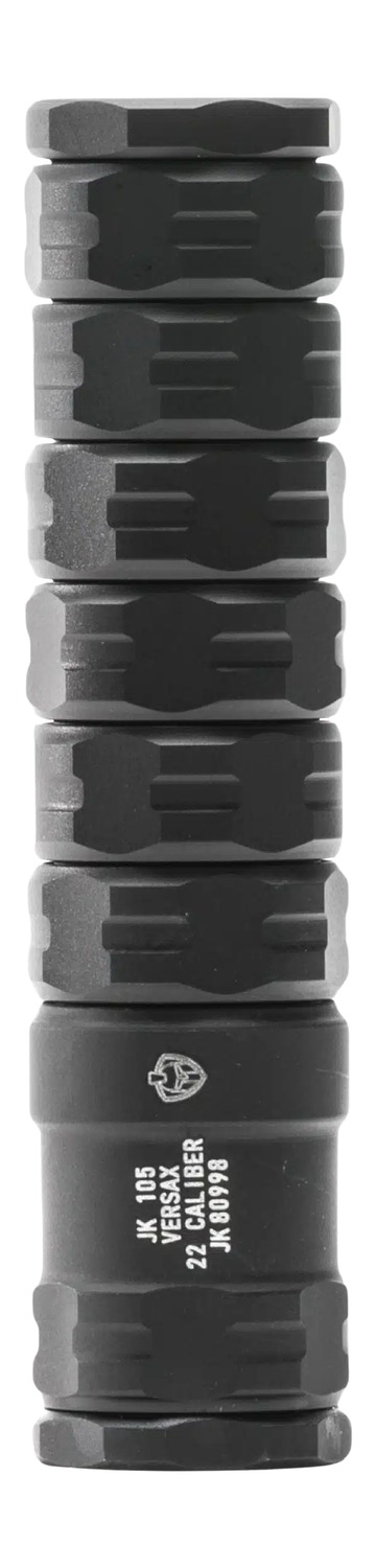 Stacked black metal hex driver bits and cartridge