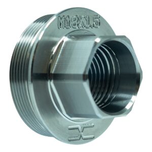 Stainless steel threaded pipe fitting M18x1.5