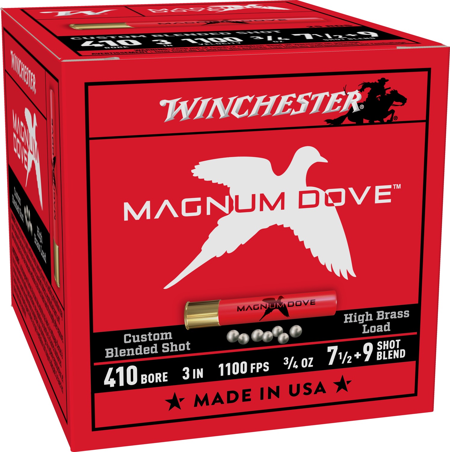 Winchester Magnum Dove 410 bore shotgun shells box