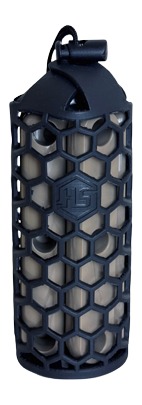 Rugged hexagonal-grille portable Bluetooth speaker