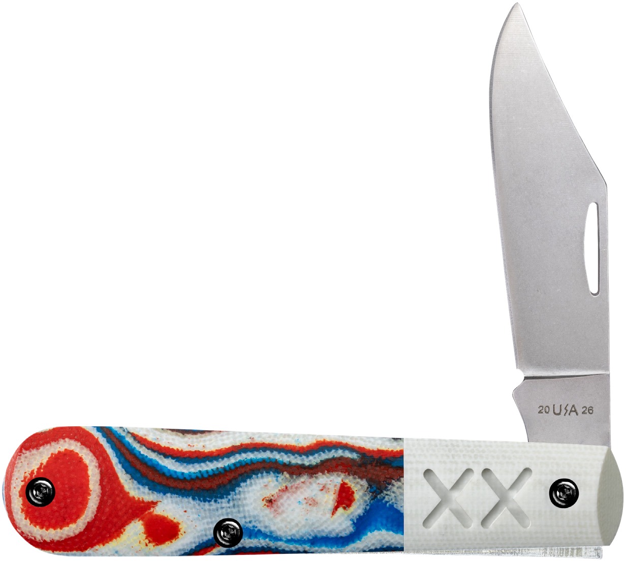 Colorful handled folding pocket knife with stainless blade