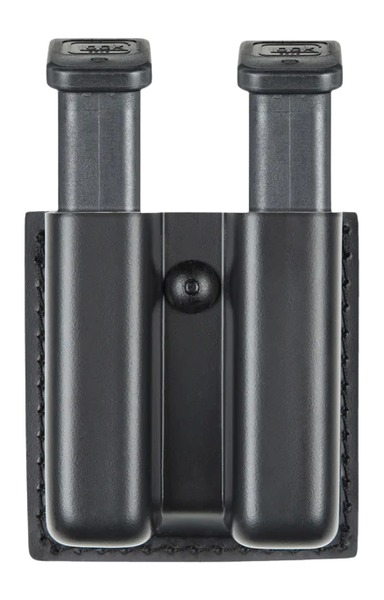 Black double magazine pouch with two magazines