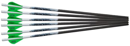 Black arrows with green fletching on white background