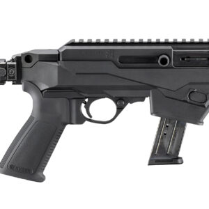Black Ruger tactical carbine with magazine attached