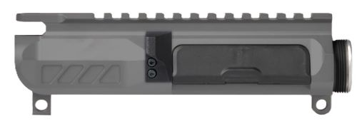 Gray AR-15 stripped upper receiver side view