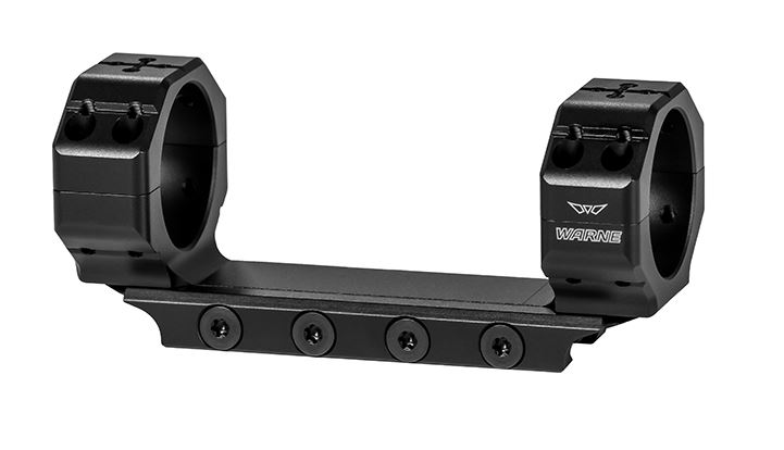 Black rifle scope mount with dual rings