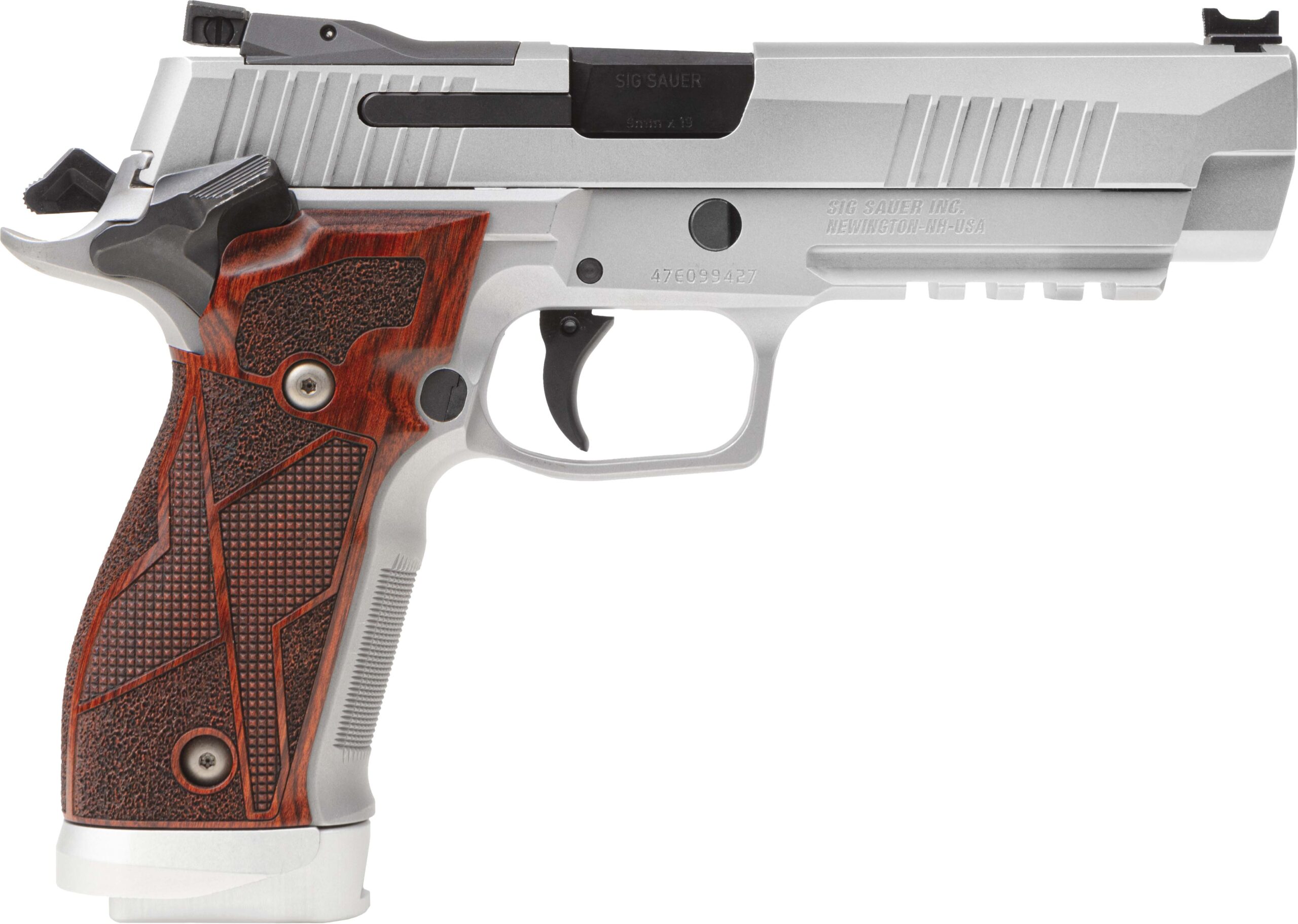 SIG Sauer semi-automatic pistol with wooden grip