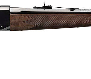 Single-shot rifle with wooden stock and long barrel