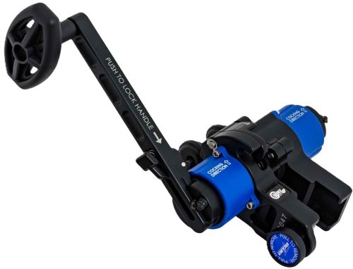Black and blue vacuum-mounted bike rack holder