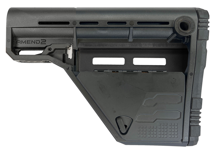 Black adjustable rifle buttstock
