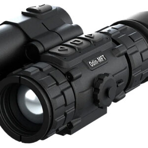 Black night vision monocular device on white background