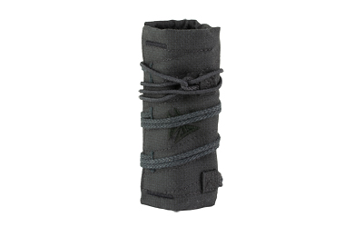 Black tactical roll-up pouch with straps