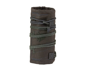 Brown leather pouch wrapped with cord