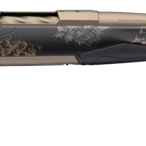 Bolt-action hunting rifle with camo stock