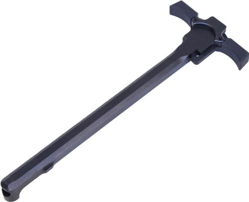 Black metal T-shaped firearm charging handle