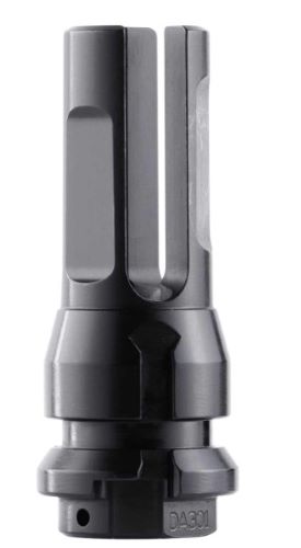 Black metal cylindrical mechanical component with pronged top