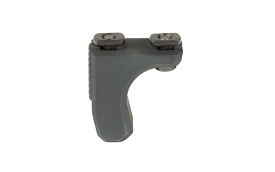 Gray metal mounting bracket with dual screw plates