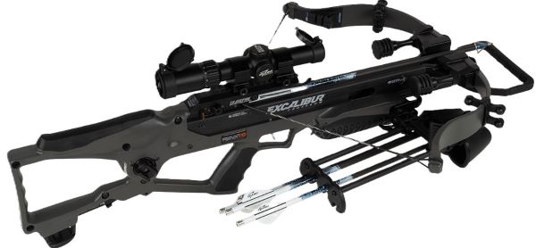 Modern crossbow with scope and bolts