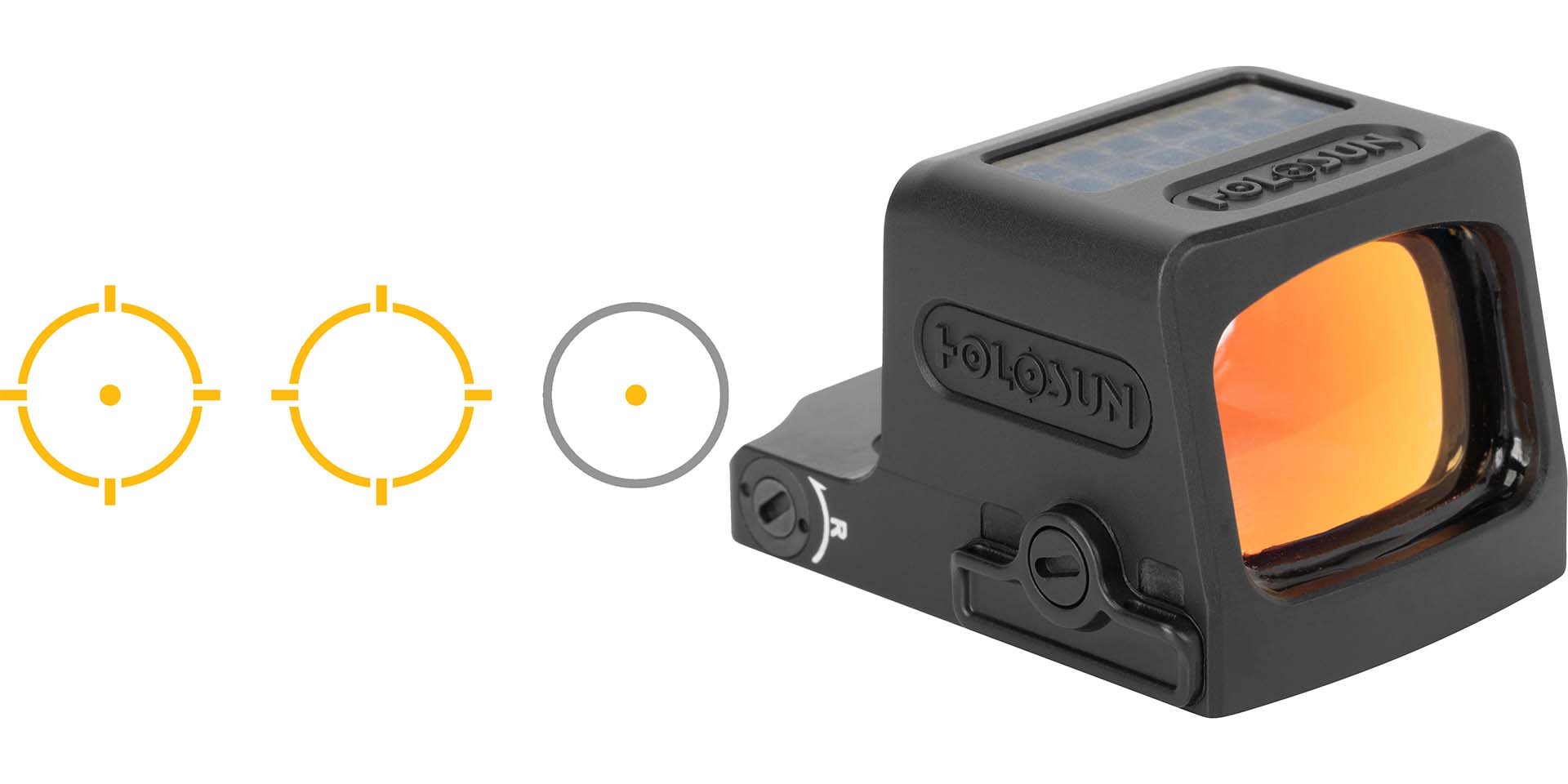 Holosun red dot reflex sight with reticle options