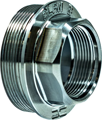Stainless steel threaded pipe adapter fitting