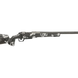 Carbon fiber camo bolt-action rifle with muzzle brake