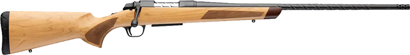 Bolt-action rifle with wooden stock