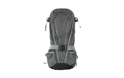 Gray hiking backpack isolated on white background