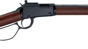 Lever-action rifle with wooden stock