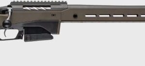 Modern bolt-action rifle with long barrel