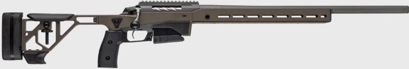 Modern bolt-action rifle with long barrel