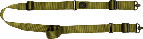 Green adjustable strap with metal clips