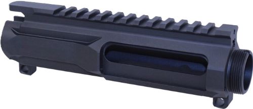 Black AR-15 upper receiver with rail