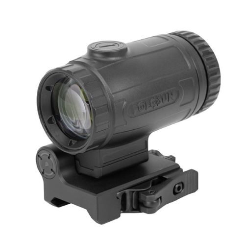 Compact rifle scope optic with rail mount