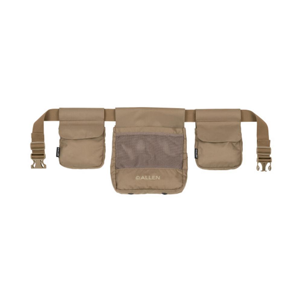 Tan utility belt with multiple storage pouches