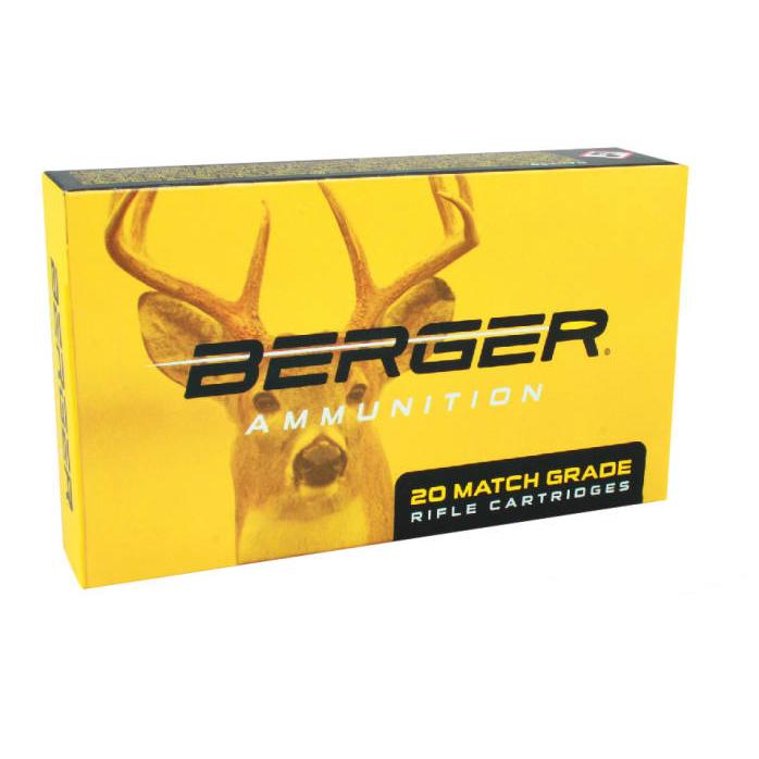 Berger Ammunition match grade rifle cartridges box
